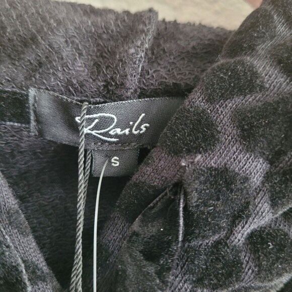 Rails Nico Hoodie In Black Flocked Cobra Size Small - Picture 3 of 7